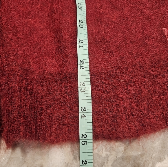 J. Jill Mohair Blend Red Cardigan Sweater XS Button Front Soft Fuzzy Knit - Picture 8 of 10